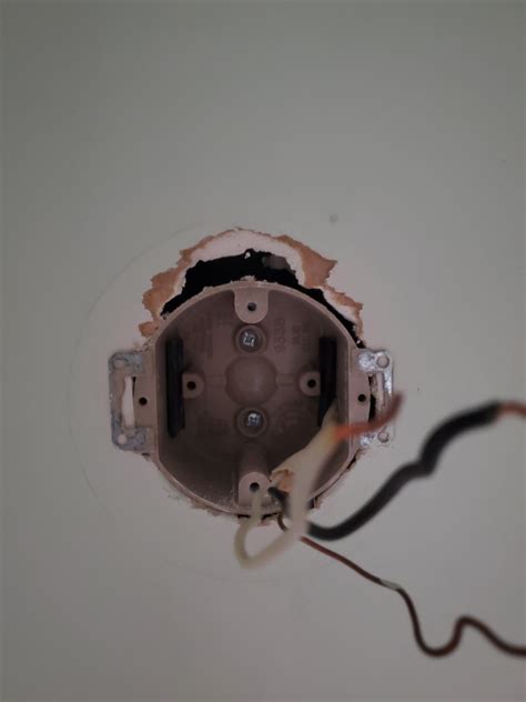 electrical box too small for light fixture|Light fixture bracket doesn't fit junction box.